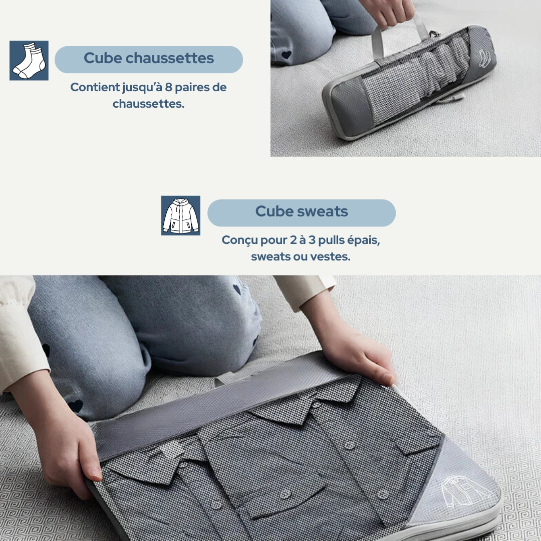 Pochettes de voyage compressibles